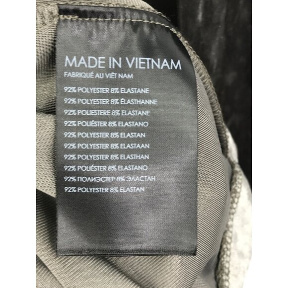 Club Monaco Crush Velvet Midi Side Slit Jupe Skirt Grayish Brown Small NEW - Picture 5 of 7